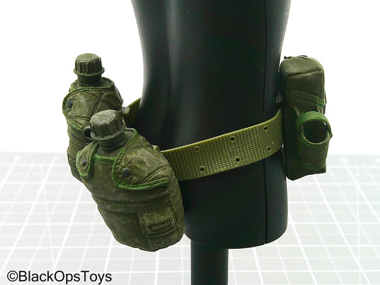 Vietnam Era Rivet Belt w/Canteen Pouch Set