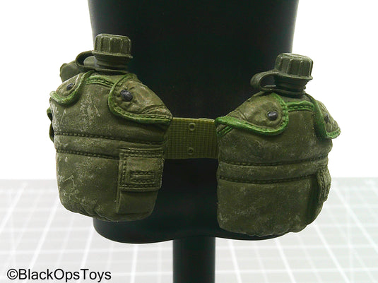 Vietnam Era Rivet Belt w/Canteen Pouch Set