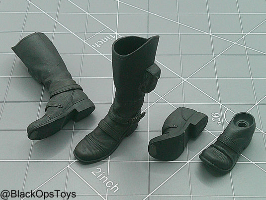 GI JOE - Crimson Guard - Black Combat Boots Set (Peg Type)