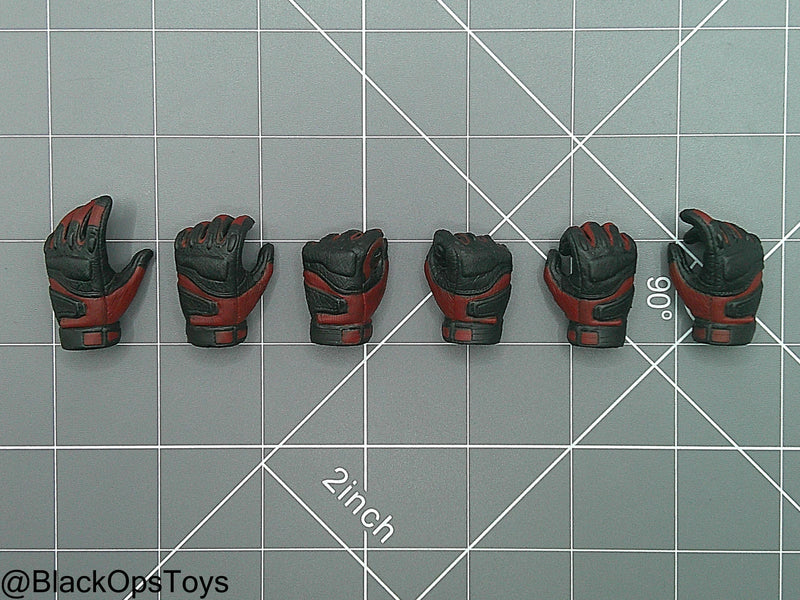 Load image into Gallery viewer, GI JOE - Crimson Guard - Black &amp; Red Gloved Hand Set (x6)
