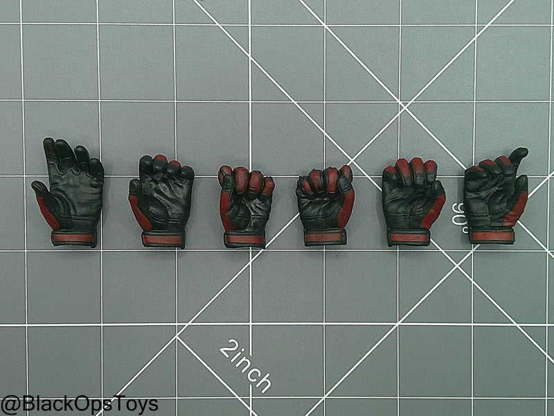 Load image into Gallery viewer, GI JOE - Crimson Guard - Black &amp; Red Gloved Hand Set (x6)
