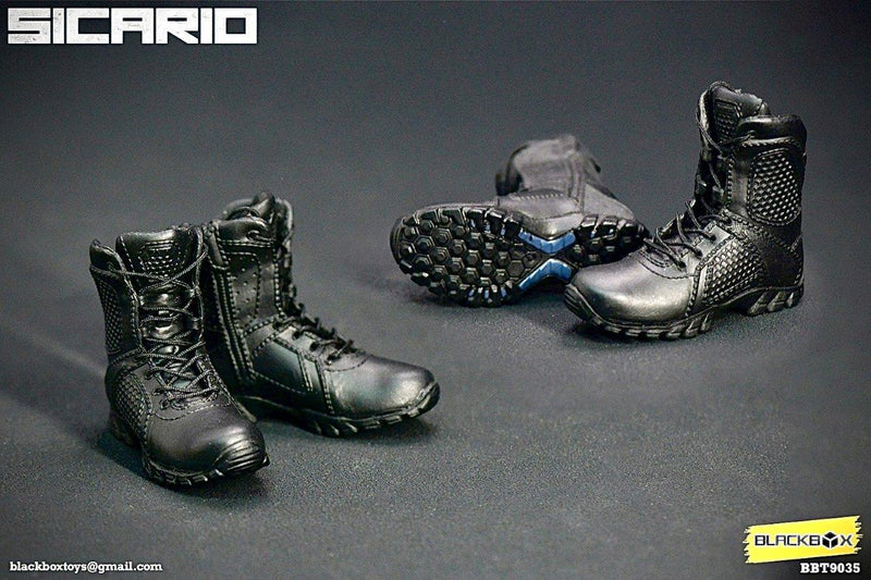 Load image into Gallery viewer, Sicario - Gillick - Black Combat Boots (Foot Type)
