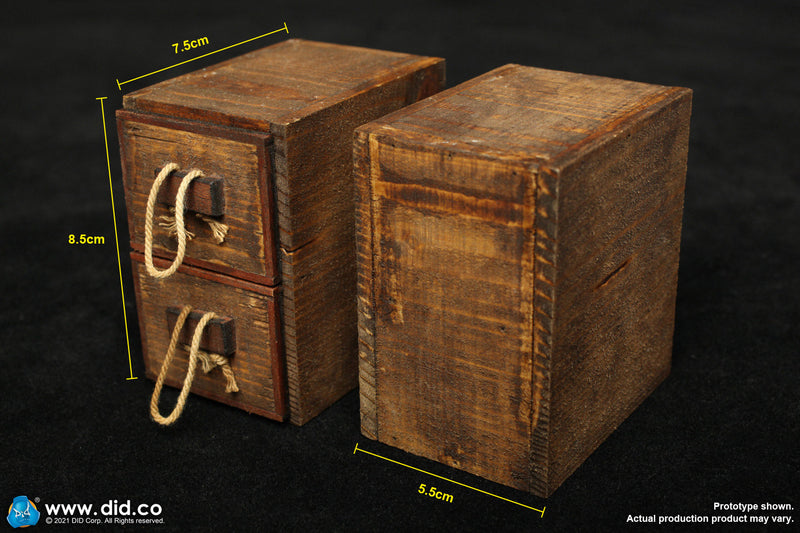 Load image into Gallery viewer, WWI - War Desk - Wooden Desk w/Drawers &amp; Diorama Stand
