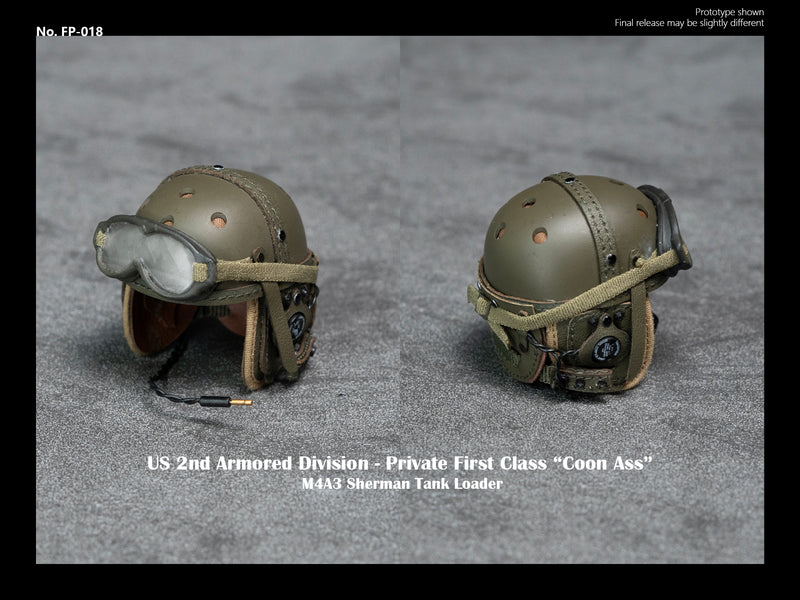 Load image into Gallery viewer, Fury - Sherman Tank Loader - Leather M1938 Tank Helmet

