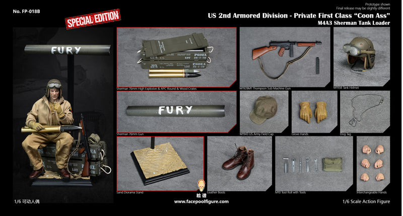 Load image into Gallery viewer, Fury - Sherman Tank Loader - M10 Tool Roll w/Tools
