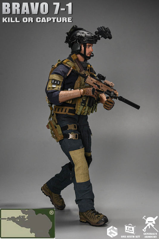 Bravo 7-1 Kill or Capture - Helmet w/NVG & Communications Set