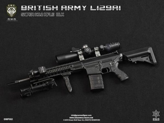 British Army - L129A1 Black Sniper/Sharpshooter Rifle