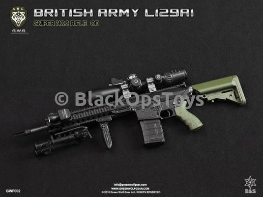 Green Wolf Gear OD GREEN British L129A1 Sniper Rifle Mint in Box