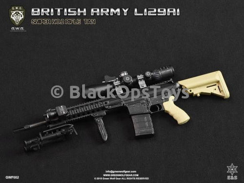 Green Wolf Gear FDE TAN British L129A1 Sniper Rifle Set Mint in Box