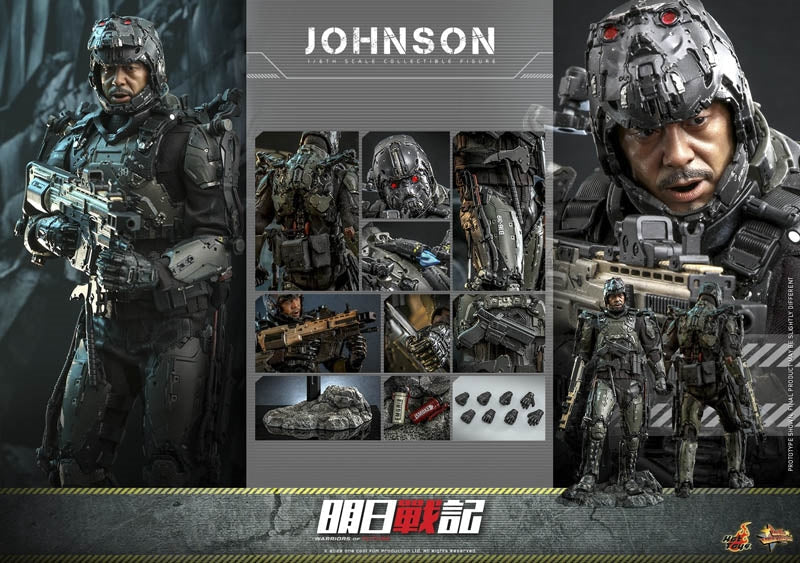 Load image into Gallery viewer, Warriors Of The Future Johnson - Light Up Helmeted Head Sculpt
