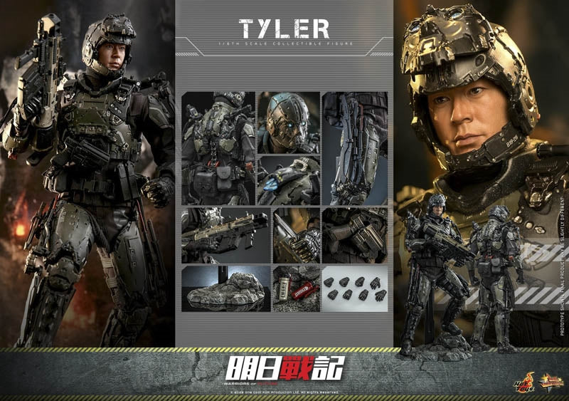 Load image into Gallery viewer, Warriors Of The Future Tyler - Black Mechanical Leg Armor w/Boots (Peg Type)
