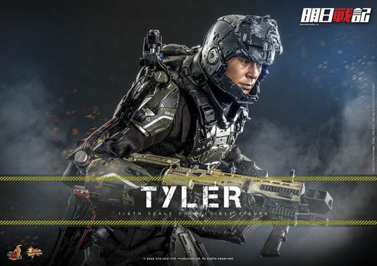 Warriors Of The Future Tyler - Black Mechanical Leg Armor w/Boots (Peg Type)