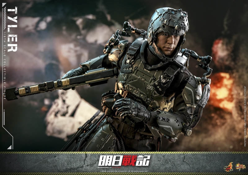 Load image into Gallery viewer, Warriors Of The Future Tyler - Black Mechanical Leg Armor w/Boots (Peg Type)
