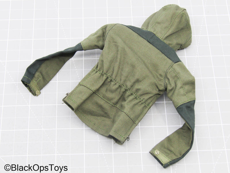 Load image into Gallery viewer, OD Green Quarter Zip Hoodie Jacket (Easy &amp; Simple)
