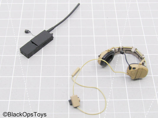 Black Radio w/Antenna & Tan Headset