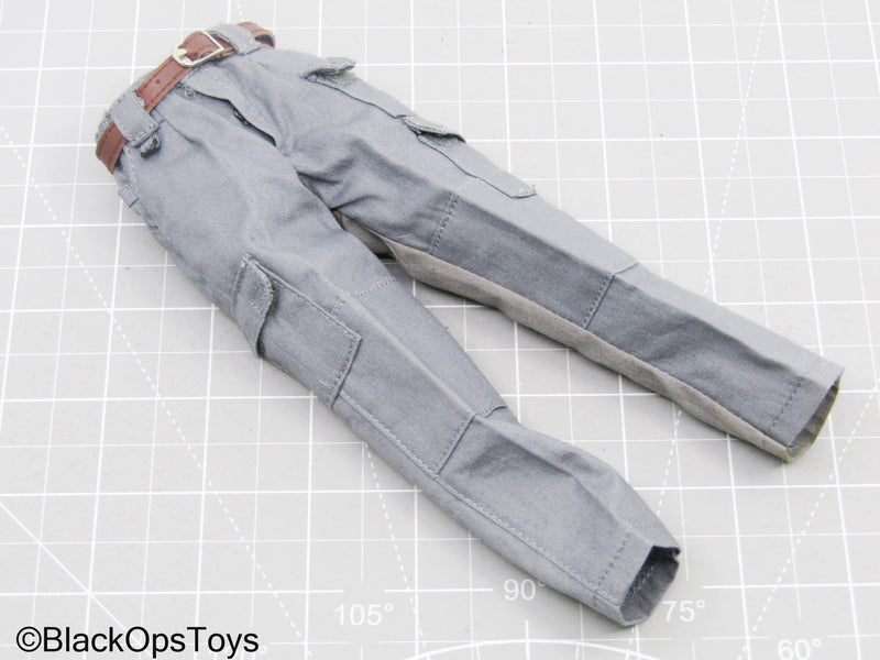 Load image into Gallery viewer, Grey Pants w/Brown Belt (READ DESC)
