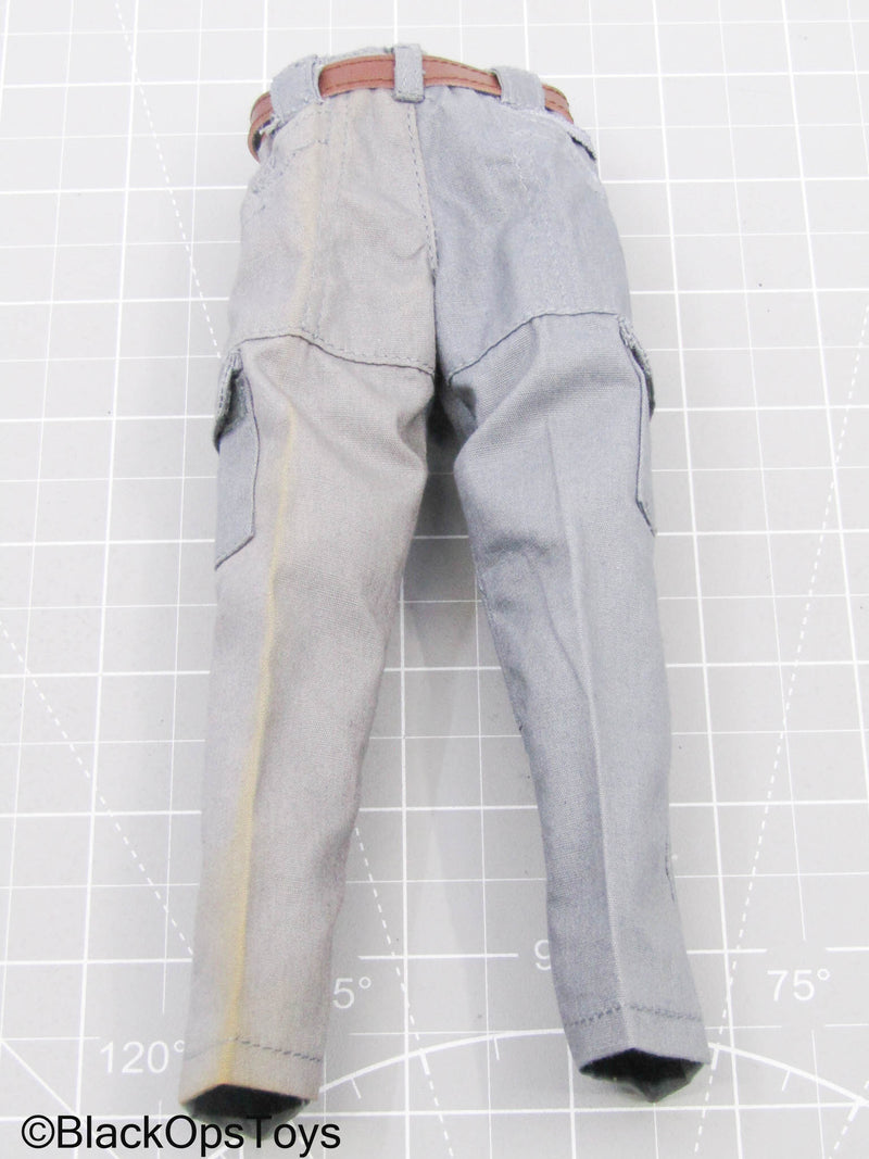 Load image into Gallery viewer, Grey Pants w/Brown Belt (READ DESC)
