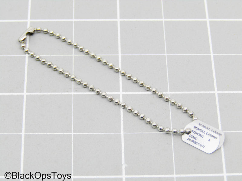 Load image into Gallery viewer, USMC Russell Carson Silver Dog Tag
