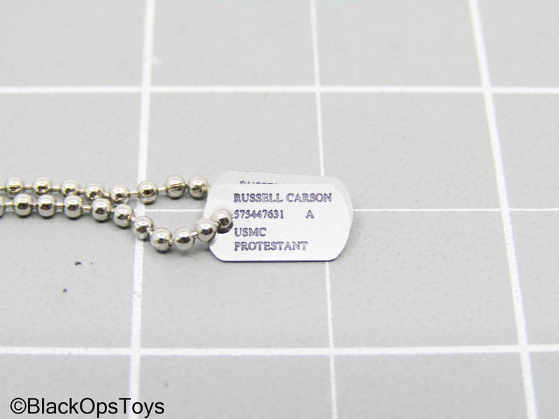 Load image into Gallery viewer, USMC Russell Carson Silver Dog Tag

