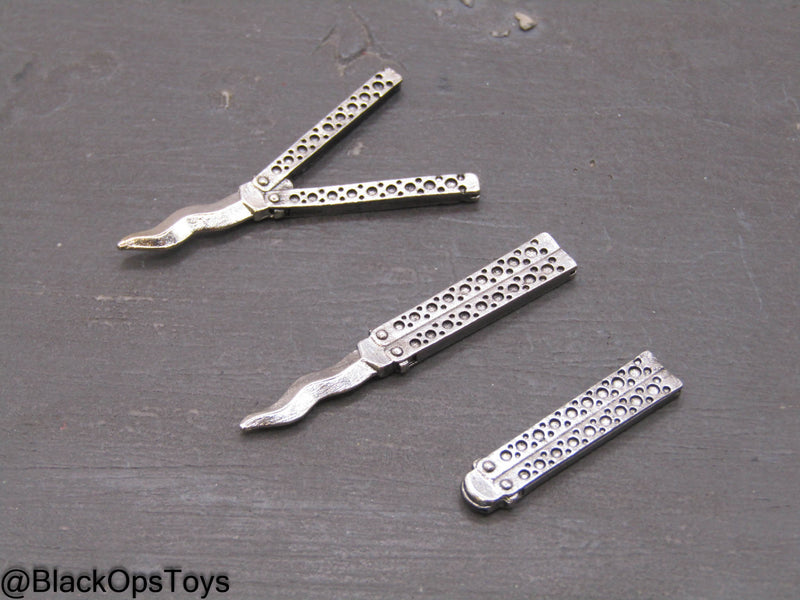 Load image into Gallery viewer, Face Change - The Agent - Metal Butterfly Knife Set
