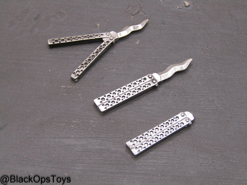 Load image into Gallery viewer, Face Change - The Agent - Metal Butterfly Knife Set
