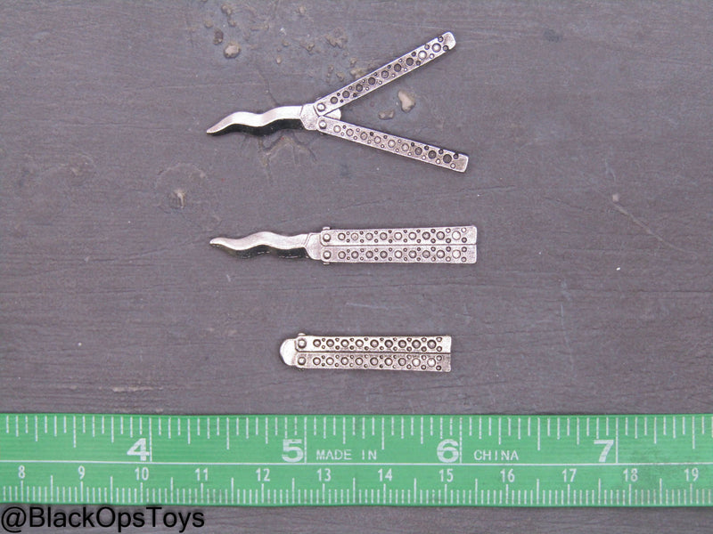 Load image into Gallery viewer, Face Change - The Agent - Metal Butterfly Knife Set
