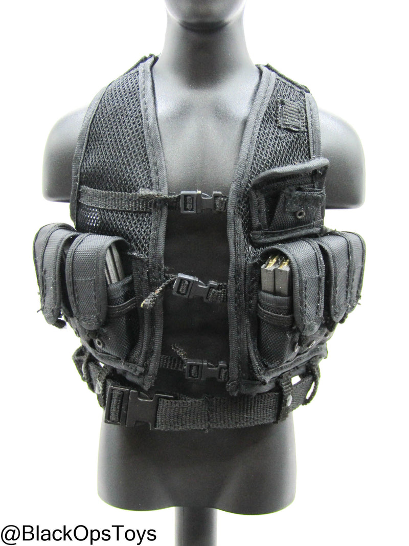 Load image into Gallery viewer, Black Hawk Down - Black Tactical Vest w/Pouch Set
