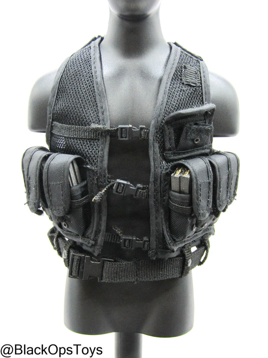 Black Hawk Down - Black Tactical Vest w/Pouch Set