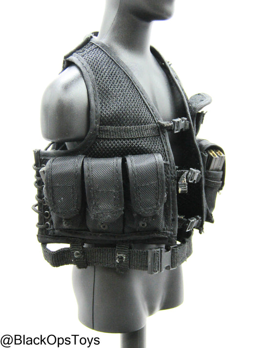 Black Hawk Down - Black Tactical Vest w/Pouch Set