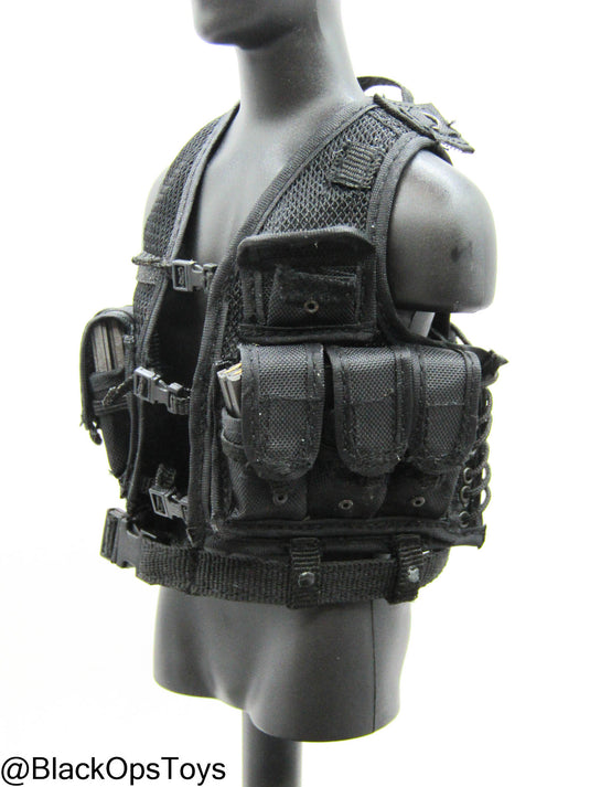 Black Hawk Down - Black Tactical Vest w/Pouch Set