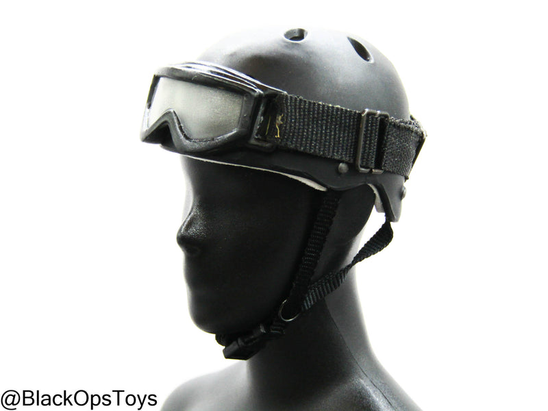 Load image into Gallery viewer, Black Hawk Down - Black Pro Tec Helmet w/Goggles
