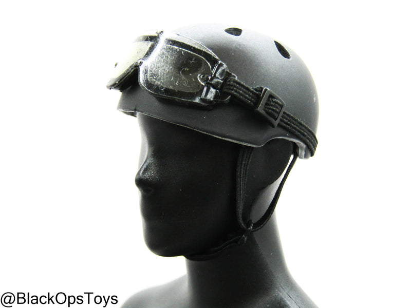 Load image into Gallery viewer, Black Hawk Down - Black Pro Tec Helmet w/Goggles

