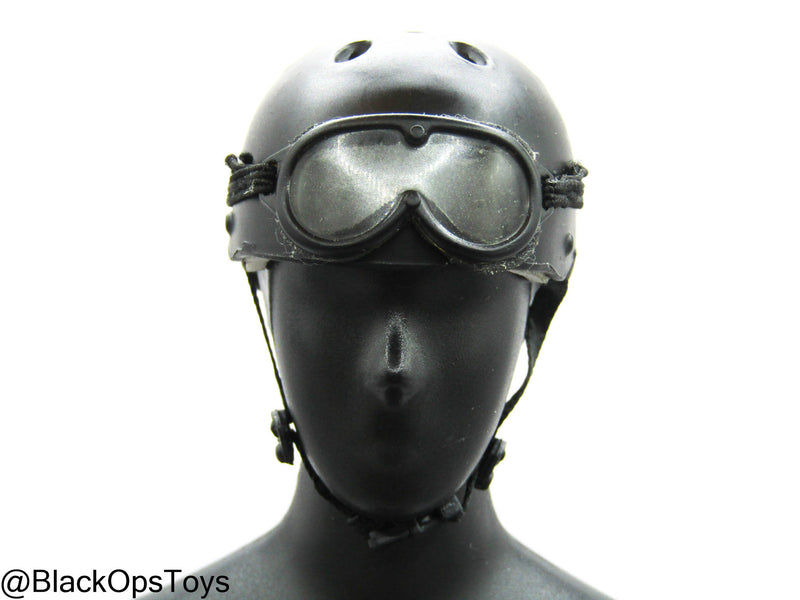 Load image into Gallery viewer, Black Hawk Down - Black Pro Tec Helmet w/Goggles
