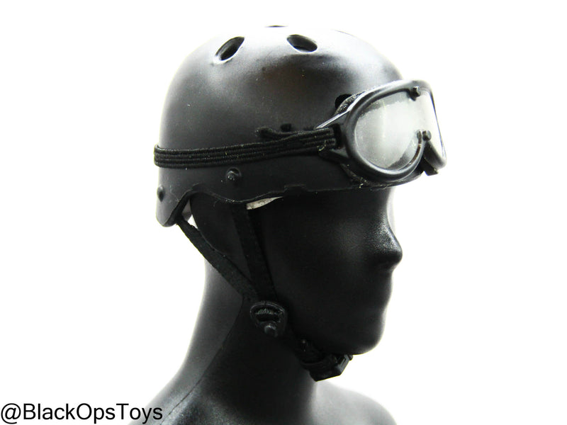 Load image into Gallery viewer, Black Hawk Down - Black Pro Tec Helmet w/Goggles
