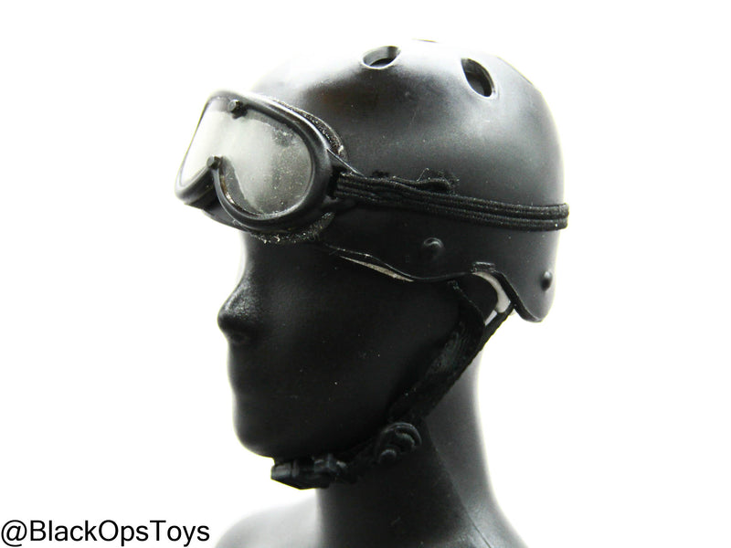 Load image into Gallery viewer, Black Hawk Down - Black Pro Tec Helmet w/Goggles
