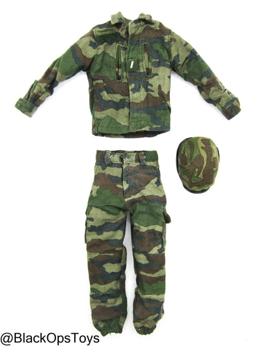 French Northern Woodland Camo Uniform Set w/Helmet