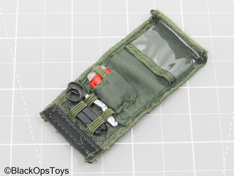 Load image into Gallery viewer, OD Green MOLLE Military Admin Pouch w/Accessories
