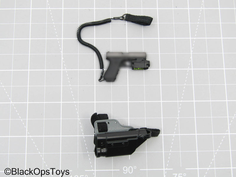 Load image into Gallery viewer, 9mm Pistol w/Left-Handed Drop Leg Holster, Tac Light, &amp; Lanyard
