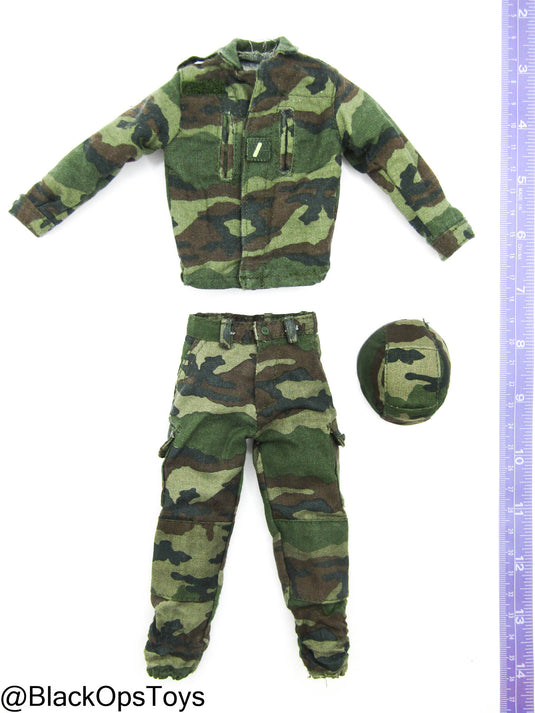 French Northern Woodland Camo Uniform Set w/Helmet
