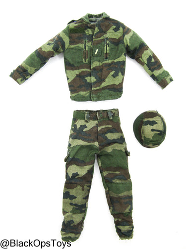 French Northern Woodland Camo Uniform Set w/Helmet