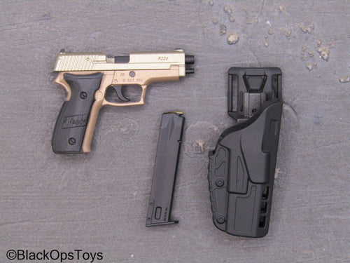 PMC - Tan & Gold Like P226 Pistol w/Holster