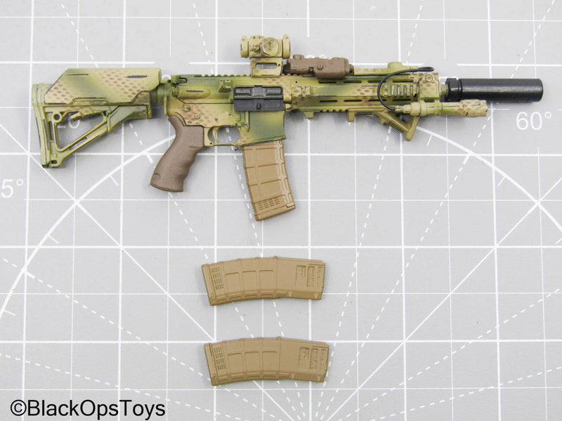 Load image into Gallery viewer, Desert Camo HK Assault Rifle w/Weapon Attachments (Easy &amp; Simple)
