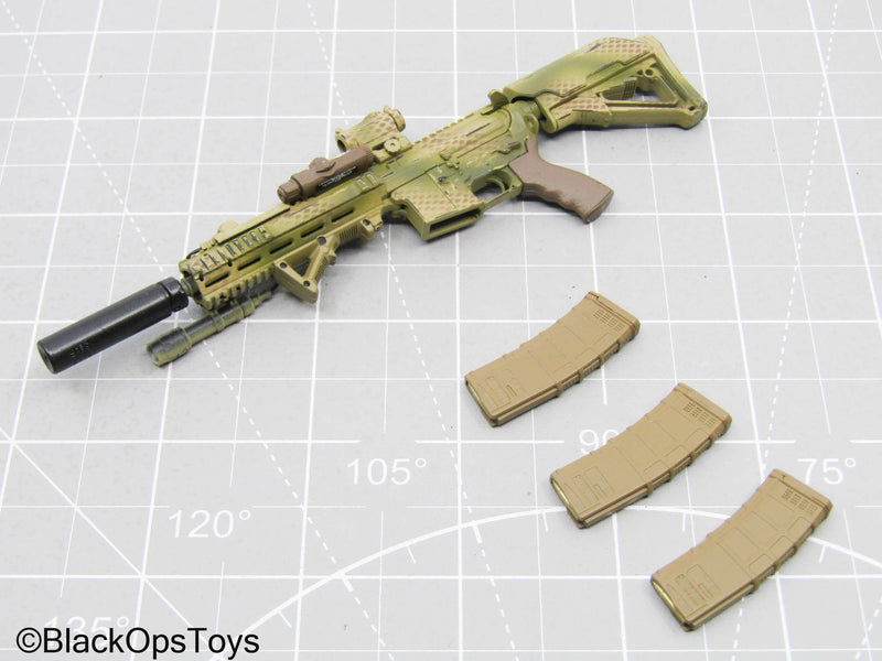 Load image into Gallery viewer, Desert Camo HK Assault Rifle w/Weapon Attachments (Easy &amp; Simple)
