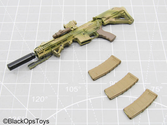 Desert Camo HK Assault Rifle w/Weapon Attachments (Easy & Simple)