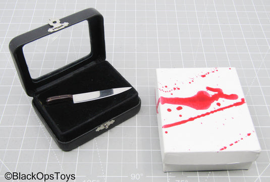 Custom Halloween Metal Knife w/Black Carrying Box