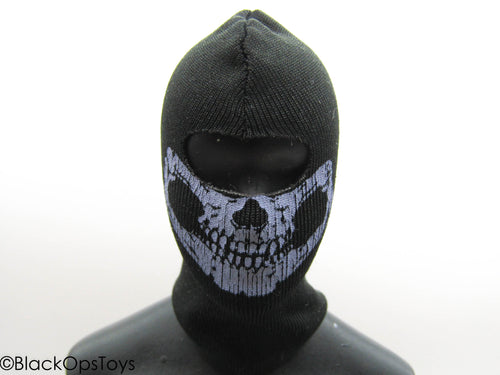 Black Balaclava w/Skull Design