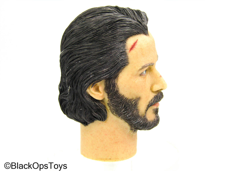 Load image into Gallery viewer, Keanu Reeves Battle Damaged Male Head Sculpt  (READ DESC)
