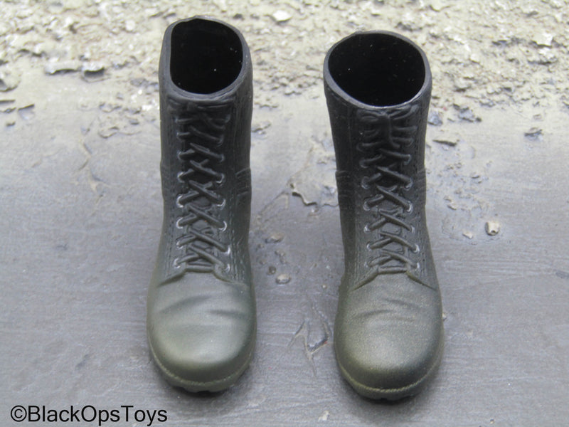 Load image into Gallery viewer, Soldiers Of The World - Vietnam Weathered Black Jungle Boots (Foot Type)
