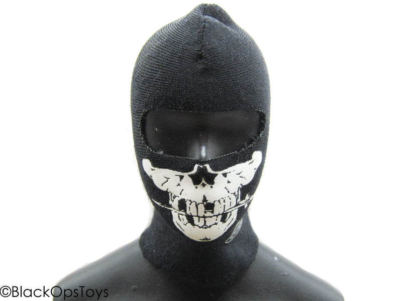 Load image into Gallery viewer, Black Balaclava w/Skull Design
