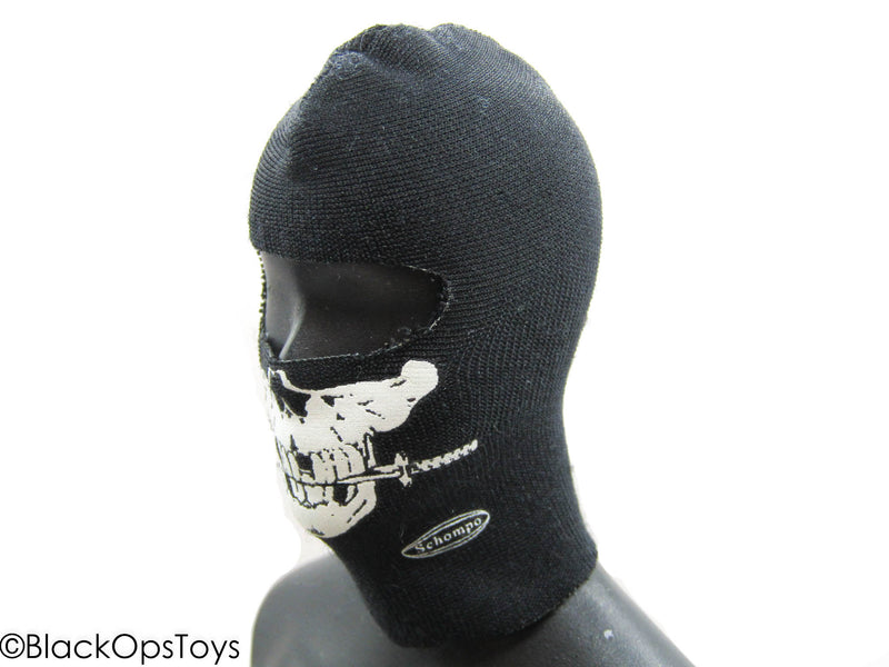 Load image into Gallery viewer, Black Balaclava w/Skull Design
